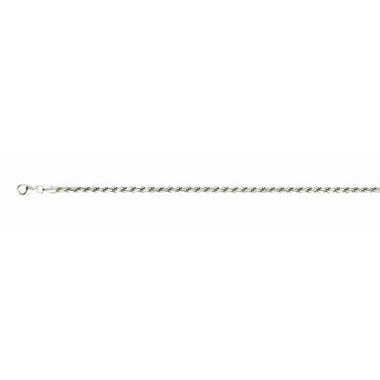 Silver Diamond Cut Rope Bracelets