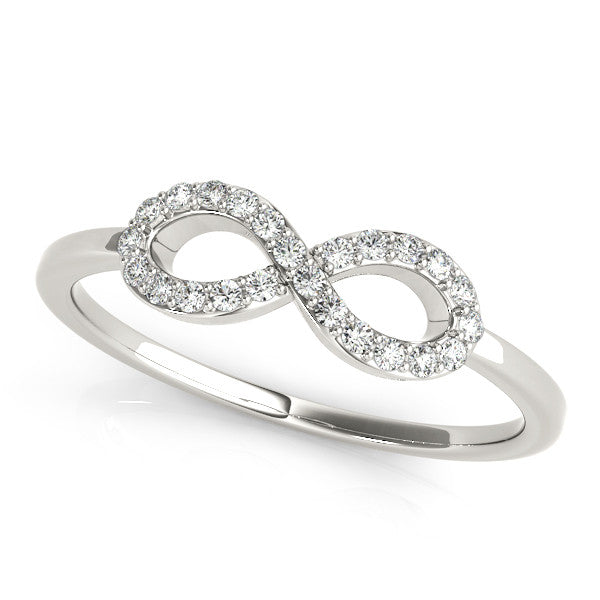 Silver Diamond Infinity Ring