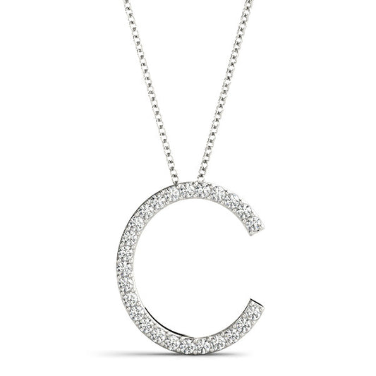 Diamond Initial C Pendant