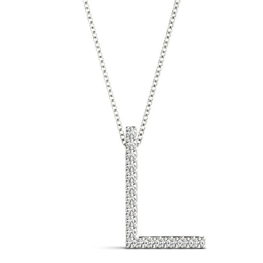 Diamond Initial L Pendant