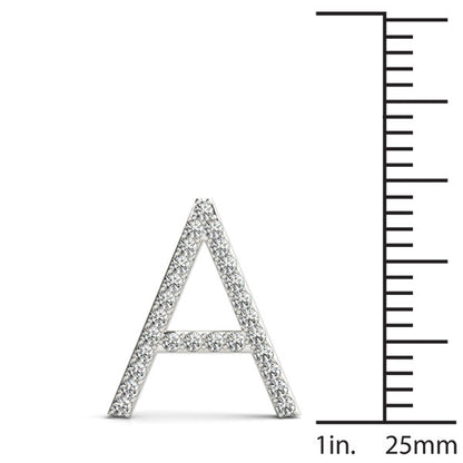 Diamond A Initial Pendant