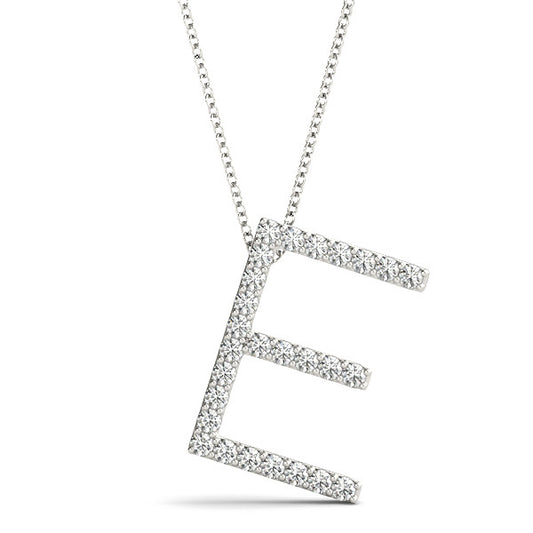 Diamond Initial E Pendant