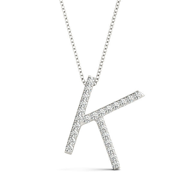 Diamond Initial K Pendant