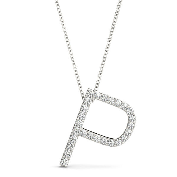 Diamond Initial P Pendant
