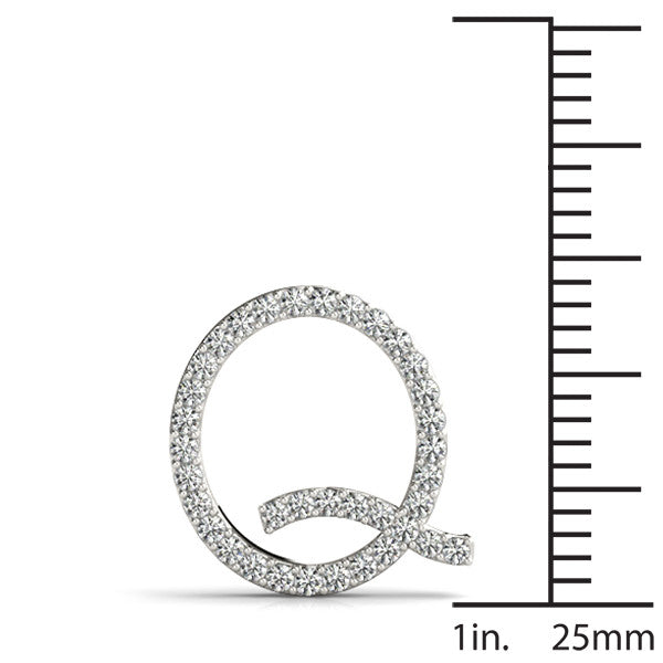 Diamond Initial Q Pendant