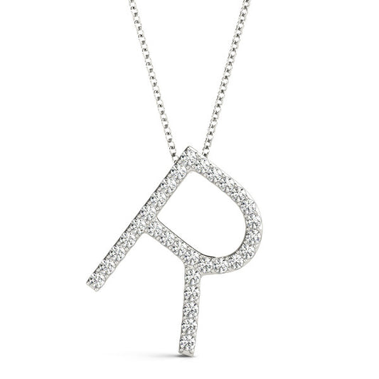 Diamond Initial R Pendant