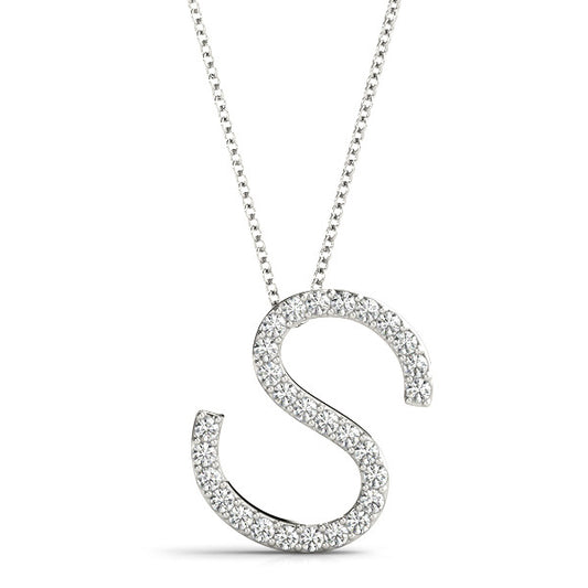 Diamond Initial S Pendant