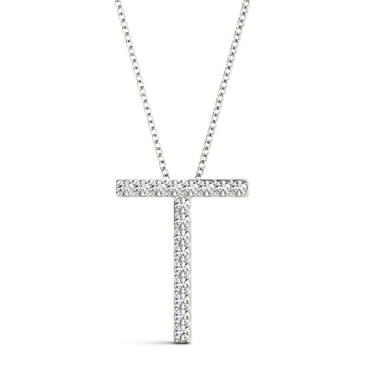 Diamond Initial T Pendant