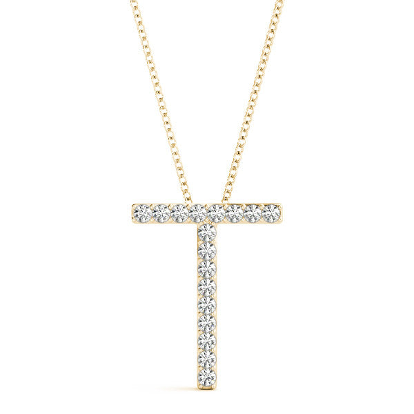 Diamond Initial T Pendant