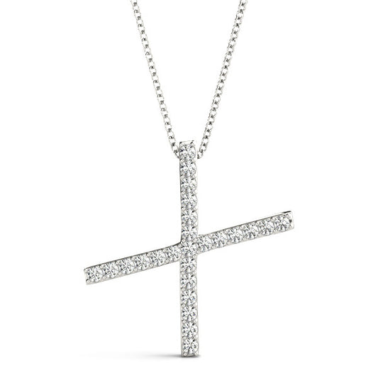 Diamond Initial X Pendant