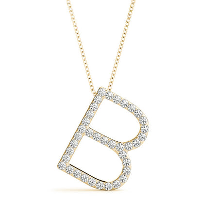 Diamond Initial B Pendant