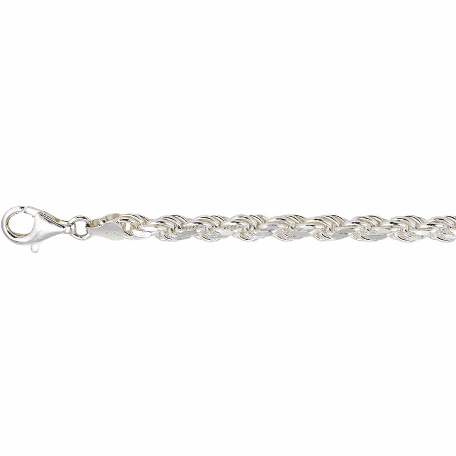 Silver Diamond Cut Rope Bracelets