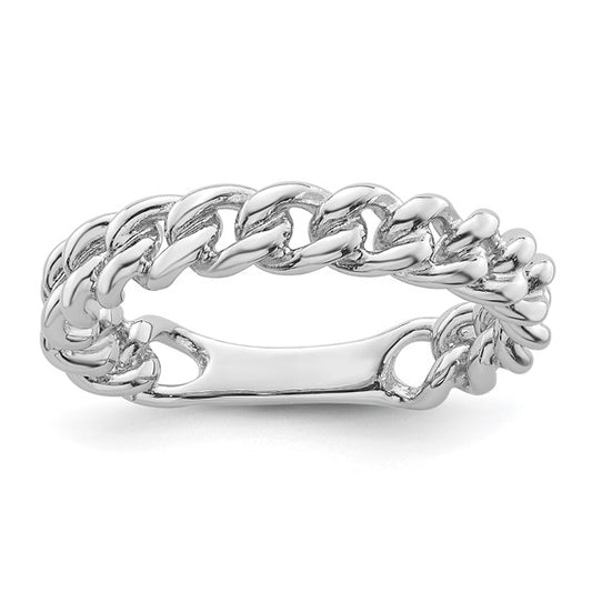 Silver Cuban Link Ring