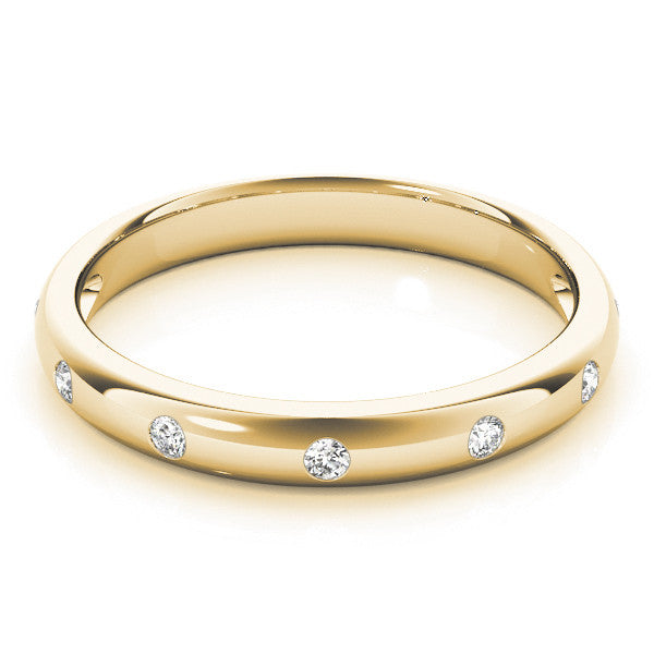 10K Gold Diamond Fashion Stackable Ring